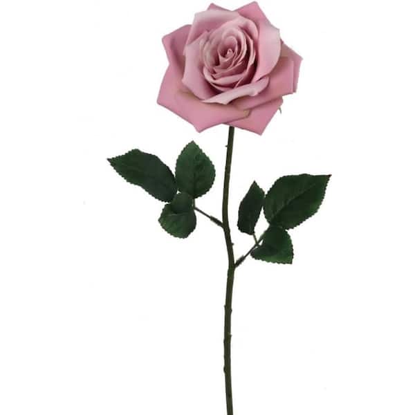 Larksilk 20 in. Purple Artificial Rose Bud Floral Arrangements, Set of 24 Lifelike Blooms, Floral Home by Artificial Flowers