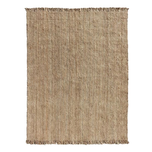 N/A 8'x10' Hand Woven Boucle Natural Jute Area Rug