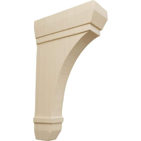 Ekena Millwork 2-1/4 in. x 6 in. x 10 in. Unfinished Wood Rubberwood Stockport Corbel