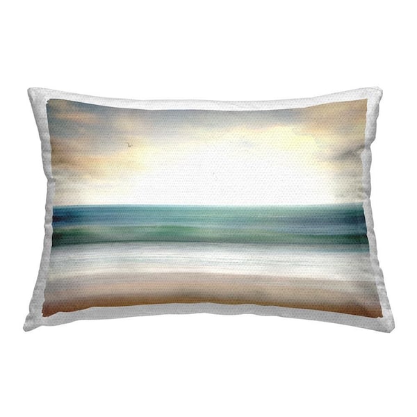 Beach Sunrise Shore Outdoor Printed Throw Pillow by Susan Arnot