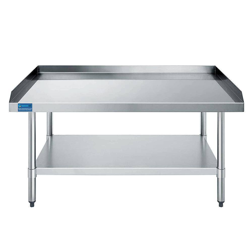 Heavy Duty Stainless Steel Equipment Stand with Undershelf, 36" Length