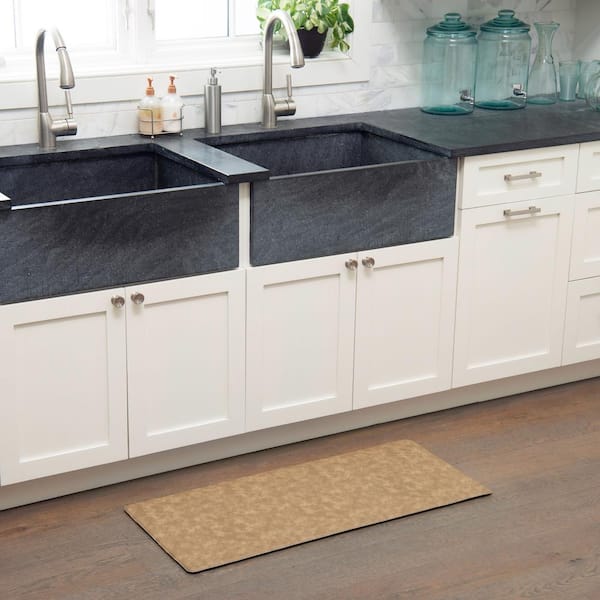 Trenton Solace Beige 17 in. x 32 in. Anti Fatigue Kitchen Mat