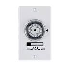 20 Amp 24-Hour Indoor In-Wall Heavy-Duty Mechanical Timer, White
