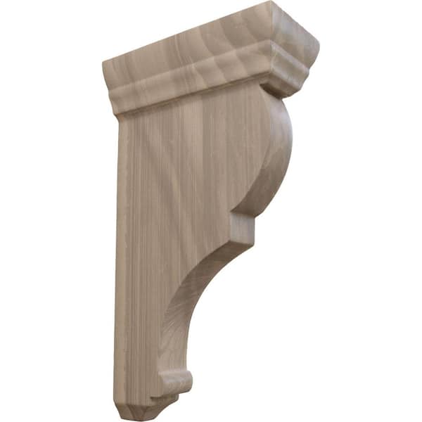 Ekena Millwork 2 in. x 8 in. x 4-1/2 in. Walnut Small Rojas Wood Corbel