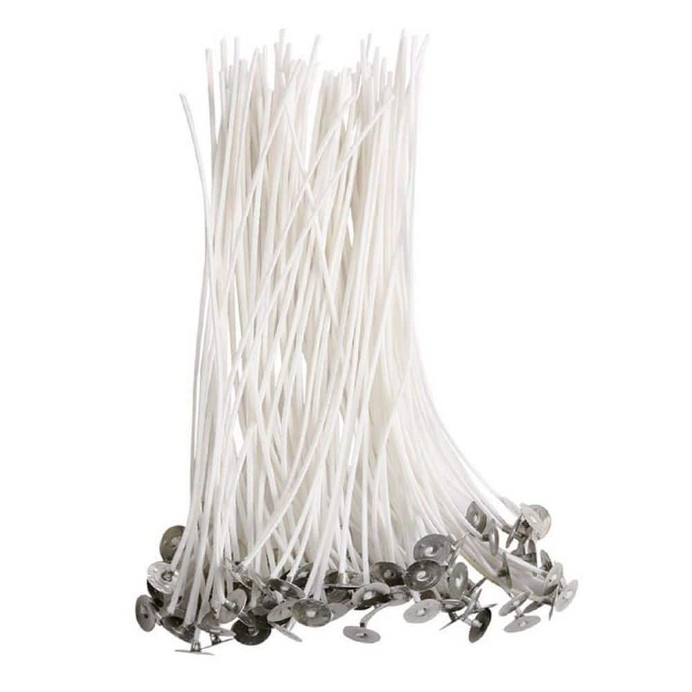 Candle Wick,100 Piece Candle Wicks for Candle Making DIY, 6 Inch Pre-Waxed  Cotton Wick with Tabs