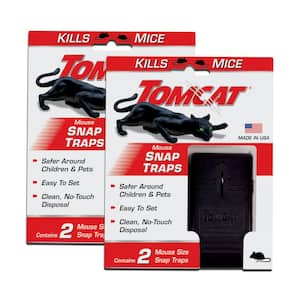 Mouse Snap Trap, Effectively Kills Mice for Clean, No-Touch Disposal, 4 Traps