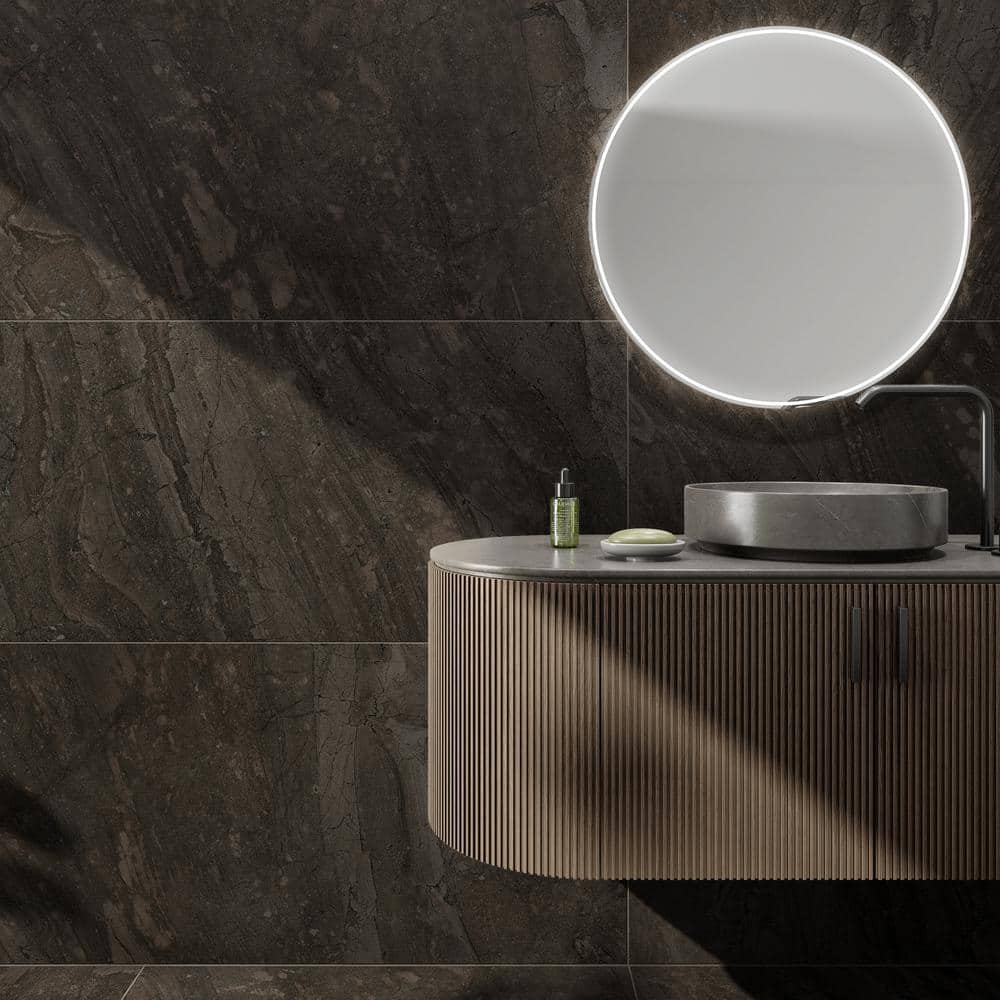 Esperanza Large Charcoal Black Matte Porcelain Tile