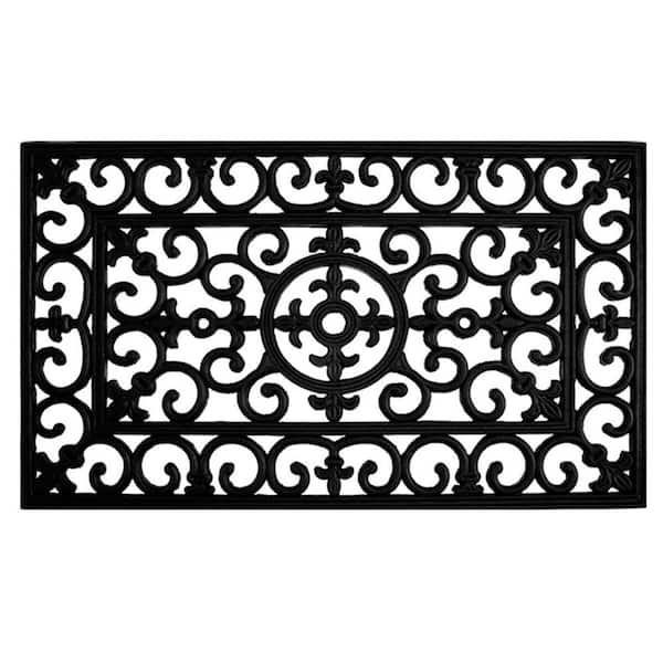 Fleur De Lis 24 in. x 36 in. Rubber Door Mat