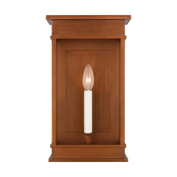 Generation Lighting Cupertino 15.5 in. H Natural Copper Outdoor Hardwired Wall Lantern Sconce with No Bulbs Included