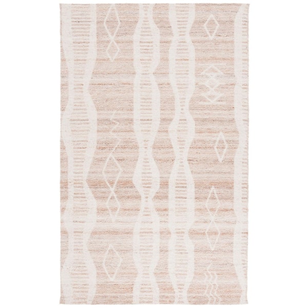 Sahara 6 ft. x 9 ft. Natural/Ivory Geometric Aztec Area Rug