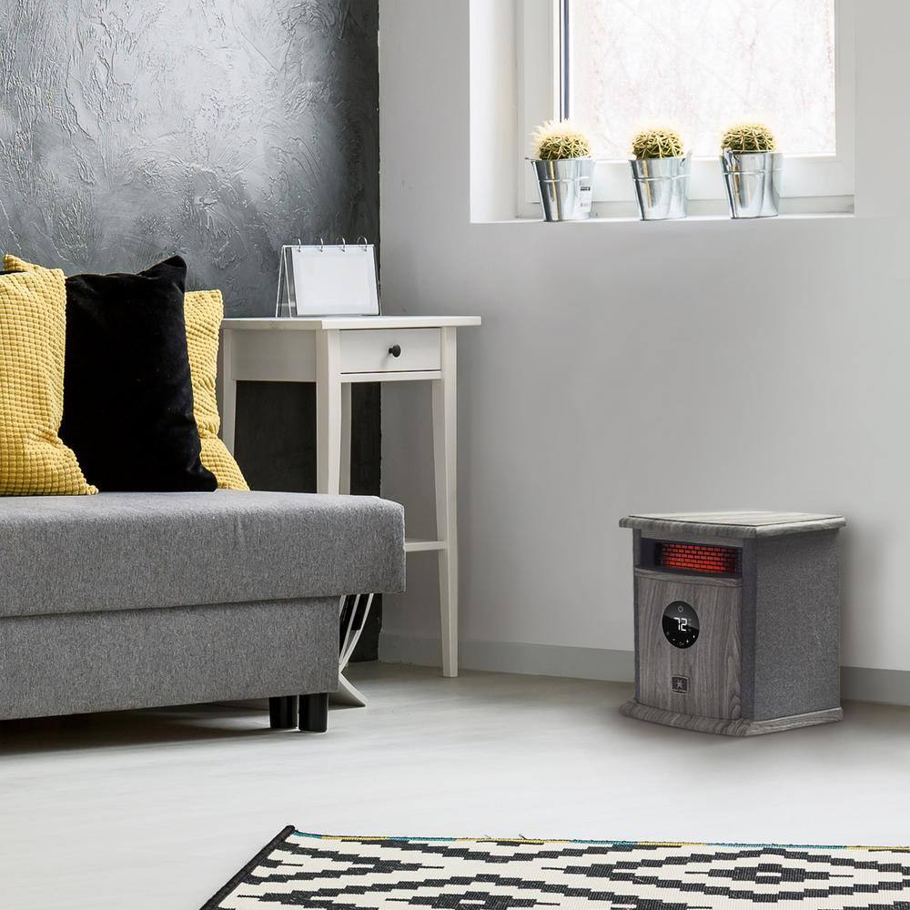 Gray Electric Infrared Convection Heater with Thermostat