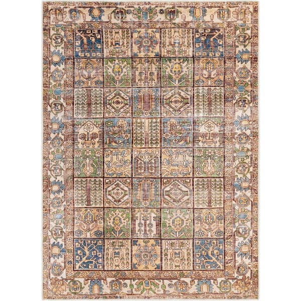 Livabliss Medina Beige Doormat 2 ft. x 3 ft. Traditional Indoor Machine-Washable Area Rug