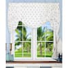 Ellis Curtain Voyage 21 in. L Cotton Lined Tie-up Valance in Navy and White  730462129161 - The Home Depot