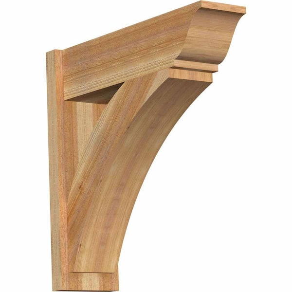 Ekena Millwork 8 in. x 28 in. x 28 in. Thorton Traditional Rough Sawn Western Red Cedar Outlooker