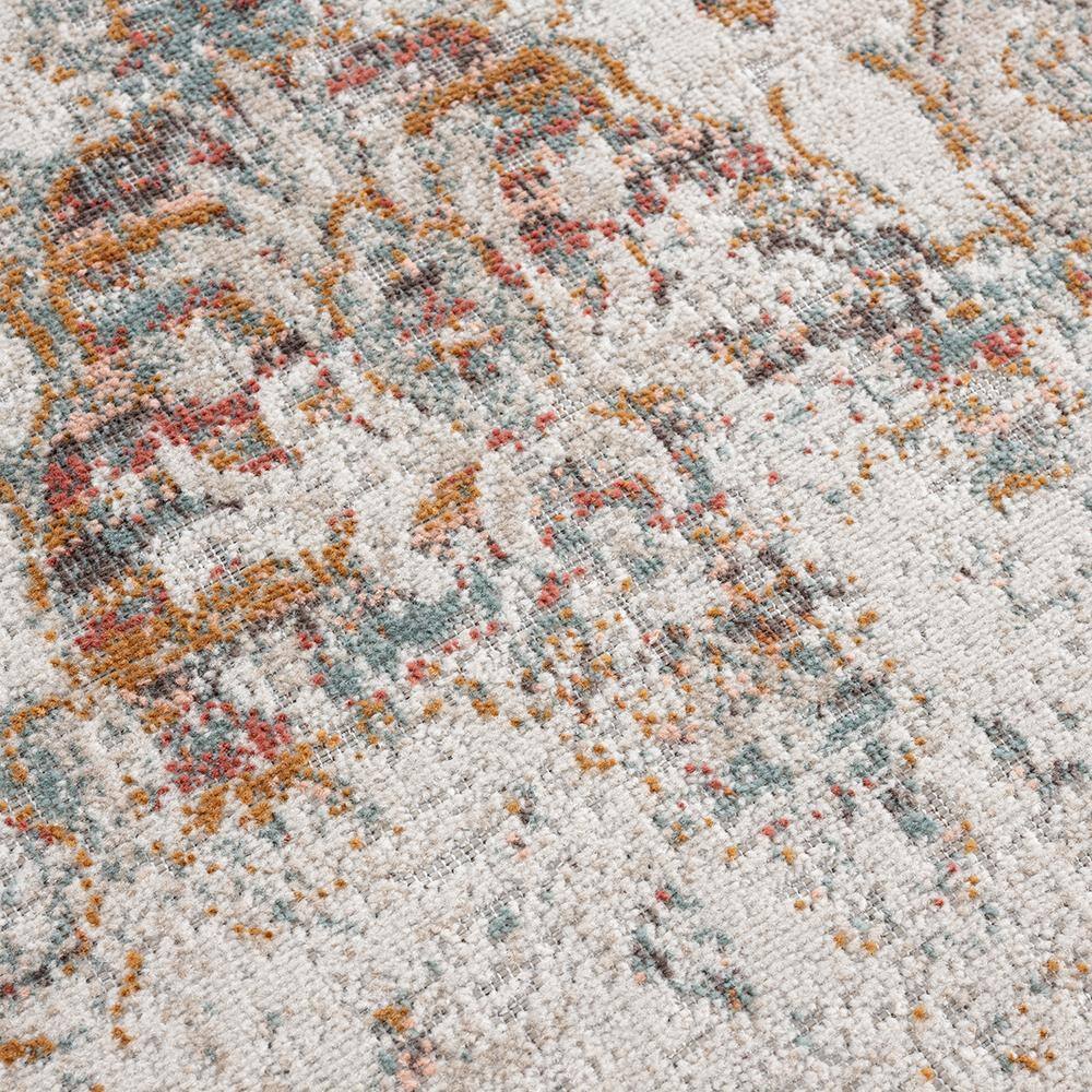 Reversible Blue Synthetic 94"x63" Easy-Care Area Rug
