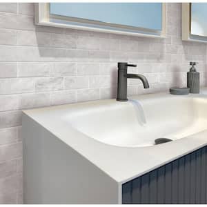 White 2.5 in. x 8 in. Polished and Honed Ceramic Subway Mosaic Tile (5.28 sq. ft./Case)