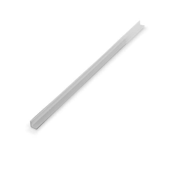 Outwater 1/4 in. D x 1/4 in. W x 72 in. L White Styrene Plastic 90° Even Leg Angle Moulding 108 Total Lineal Feet (18-Pack)
