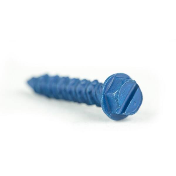 1/4" X 1-3/4" to 4" Large Flange Hex Drive Concrete Masonary Screw Anchors 