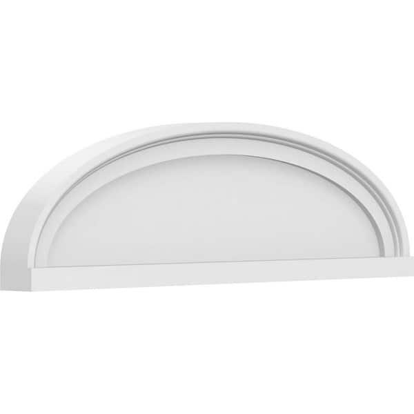 Ekena Millwork 2 in. x 26 in. x 7-1/2 in. Elliptical Smooth Architectural Grade PVC Pediment Moulding