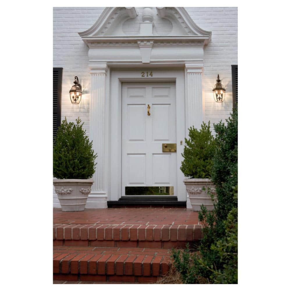 Elegant Antique Bronze Outdoor Wall Lantern with Beveled Glass