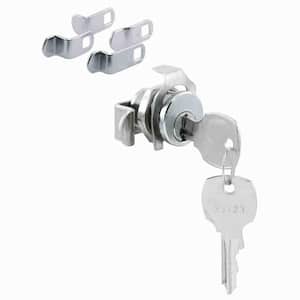 Mailbox Lock, 5 Cam, Nickle Finish, National Keyway, Opens Counter-Clockwise, 90 Degree Rotation