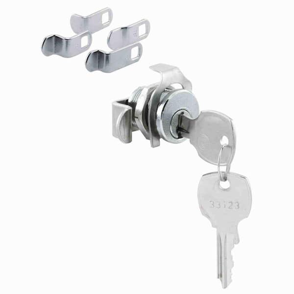 Prime-Line Mailbox Lock, 5 Cam, Nickle Finish, National Keyway, Opens Counter-Clockwise, 90 Degree Rotation