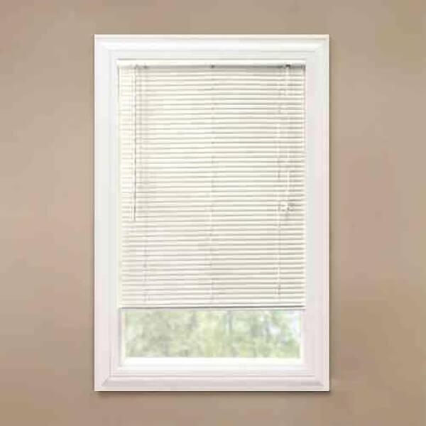 Hampton Bay Alabaster 1 in. Room Darkening Vinyl Blind - 24.5 in. W x 48 in. L (Actual Size 24 in. W x 48 in. L)