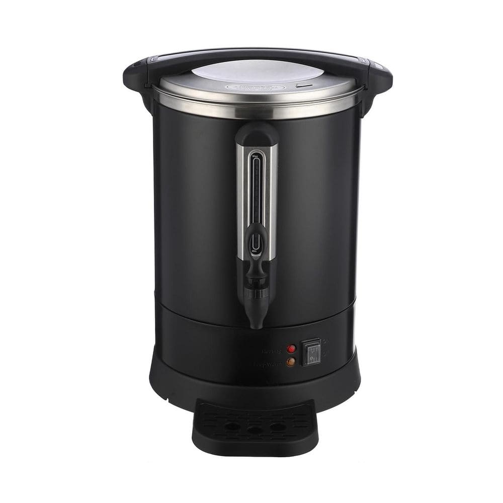 120 Cup Black Stainless Steel Coffee Urn and Hot Water Dispenser with Water Collecting Tray price history on PriceWatchPro