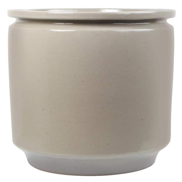 Trendspot 15 in. Ray Oatmeal Ceramic Planter