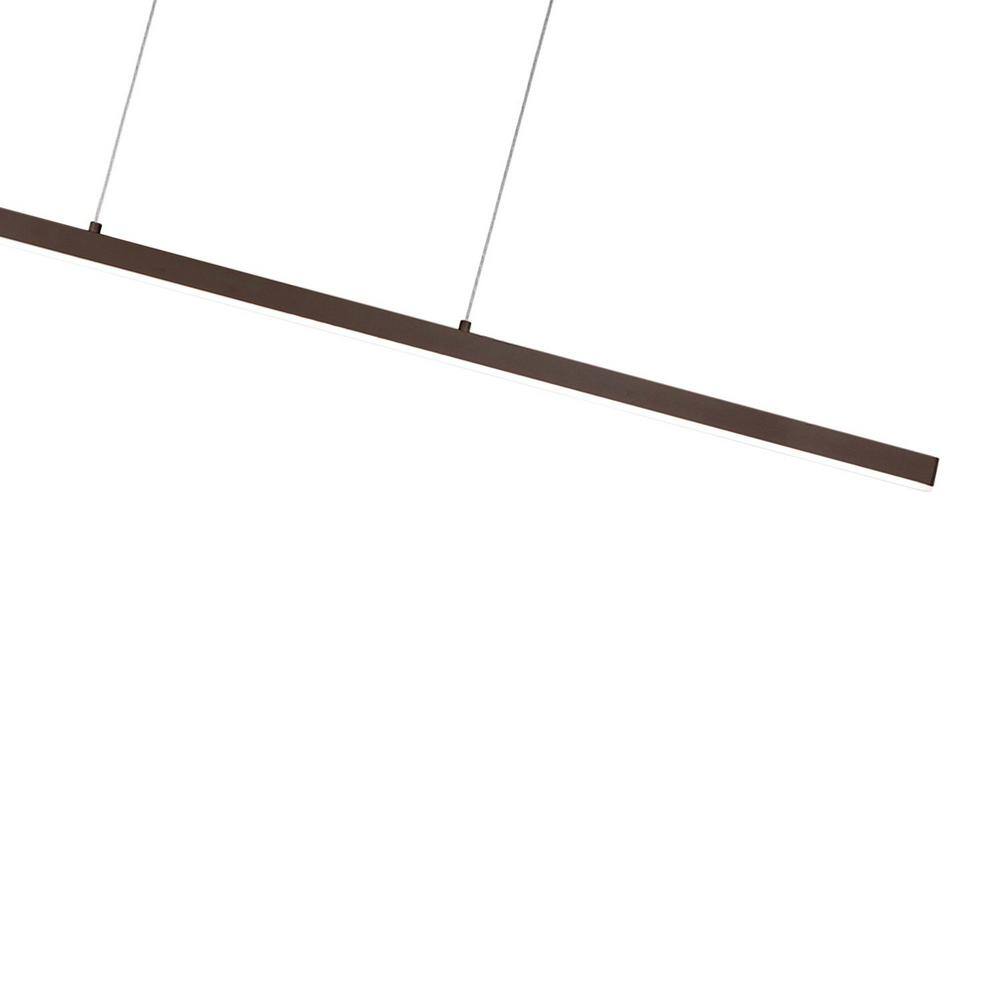 Vega Slim 56" Black LED Kitchen Island Pendant with Brushed Nickel Accents