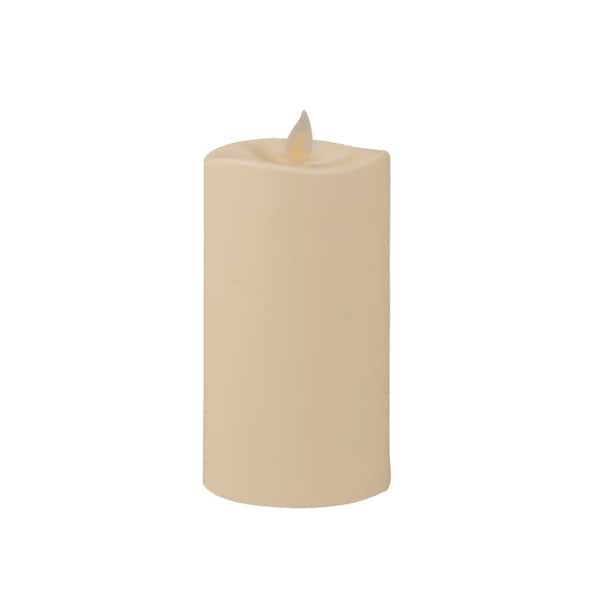 Everlasting Glow 3 in. Bisque Fresh Air Ionizing Motion Flame LED Candle