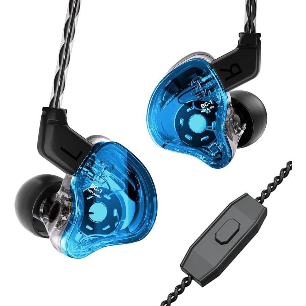 Lukyamzn Blue Wired Gaming Earbuds and In-Ear with Microphone PH00727B115 -  The Home Depot