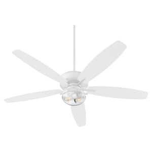 Breeze 60 in. 2-Light 9-Watt Medium Base 5-Blade in Studio White Ceiling Fan -Wet Listed