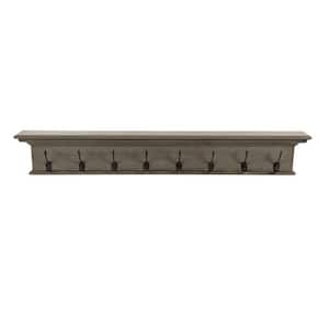 Charlie 51.18 in. Grey Brown Wall-Mounted with Shelf