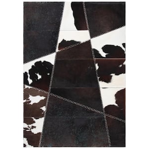Studio Leather Dark Brown Ivory 8 ft. x 10 ft. Animal Print Area Rug