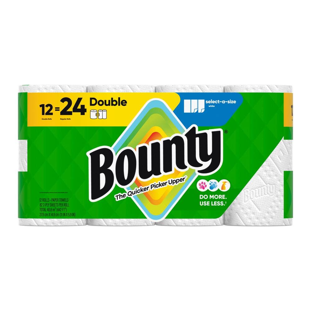 White, Select-A-Size Paper Towel Roll (12 Double Rolls)