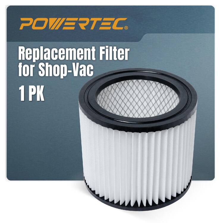 ?POWERTEC Wet Dry Vacuum Cartridge Filters Replacement for Most 4 Gal. and Less Shop-Vac 9039800,9039833 Shop Vac, Type AA