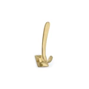 4-1/2 in. (115 mm) Brushed Brass Contemporary Wall Mount Hook