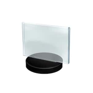 5.5 in. H x 8.5 in. W Acrylic Frame on Round Black Base (10-Pack)