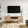 CorLiving Light Brown Wood Hikari TV Stand Fits TV's up to 75 in LFT-410-B