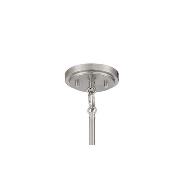 Winsley Brushed Nickel 3-Light Chandelier with Clear Seeded Glass