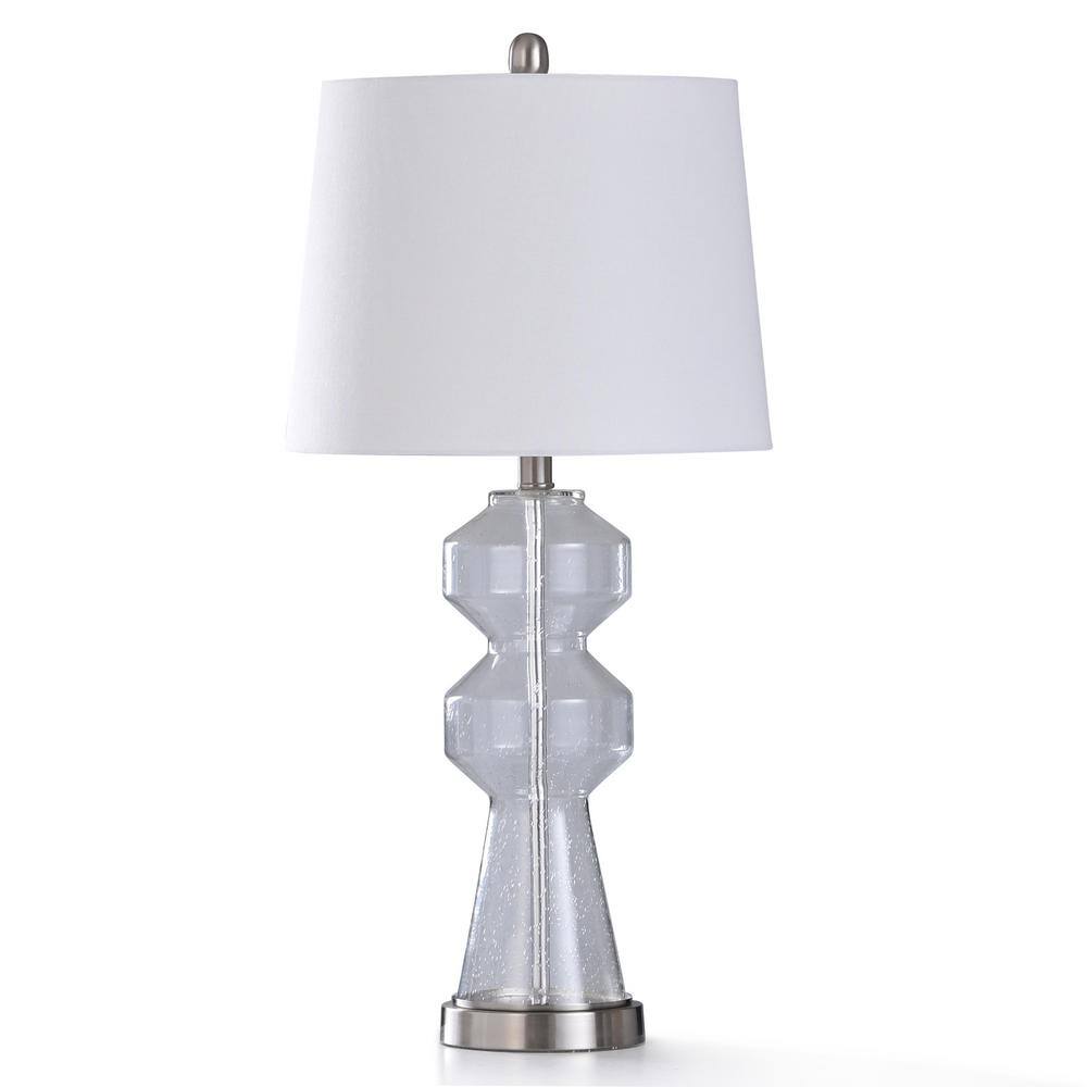 stylecraft seeded glass table lamp