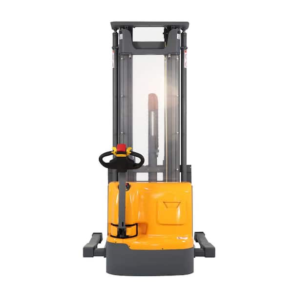 APOLLOLIFT 3300 lbs. 177 in. Lifting Powered Full Electric Walkie Stacker with Straddle Legs and Adjustable Forks