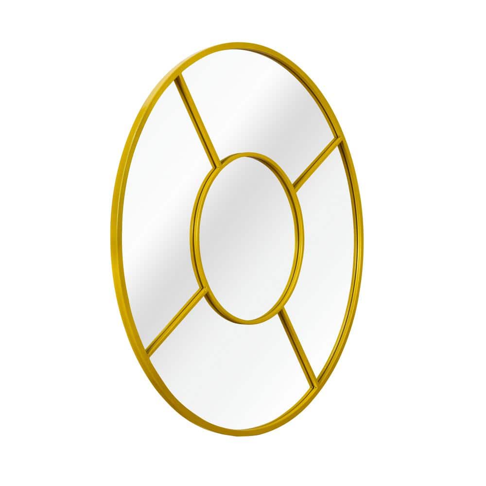 36 in. Large Gold Metal Wall MirrorHandcrafted Round Wall Mirrors Decorativ