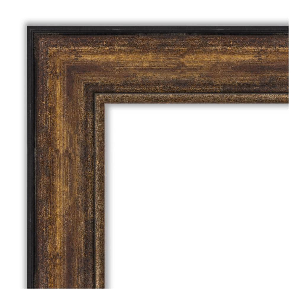 Antiqued Bronze and Black Polystyrene Rectangular Wall Frame