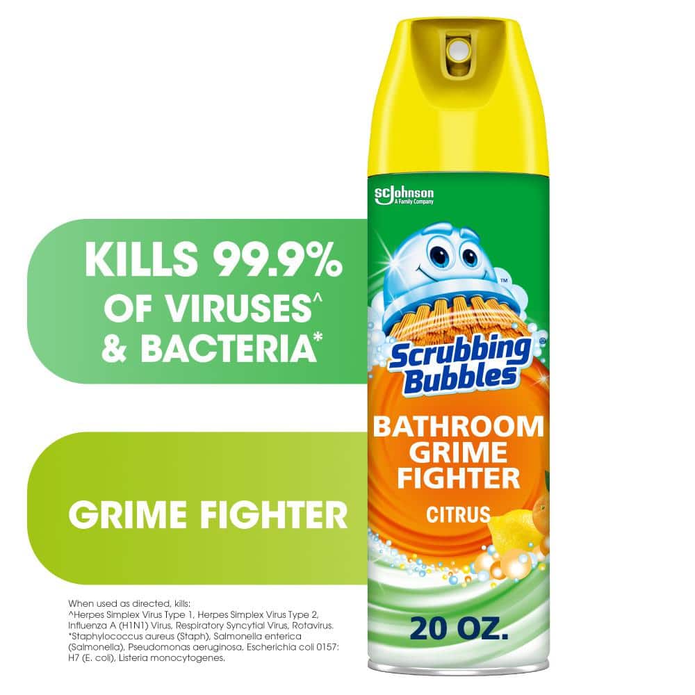 Scrubbing Bubbles 20 oz. Disinfectant Citrus Scent Bathroom Cleaner 306373  - The Home Depot