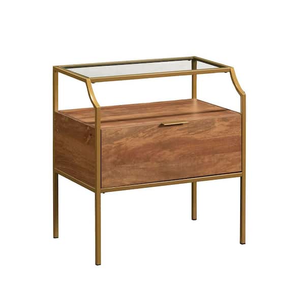 International Lux 25.75 in. Tall Sindoori Mango Finish Engineered Wood Nightstand