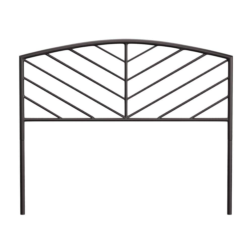 Essex Queen Gray Bronze Metal Chevron Headboard