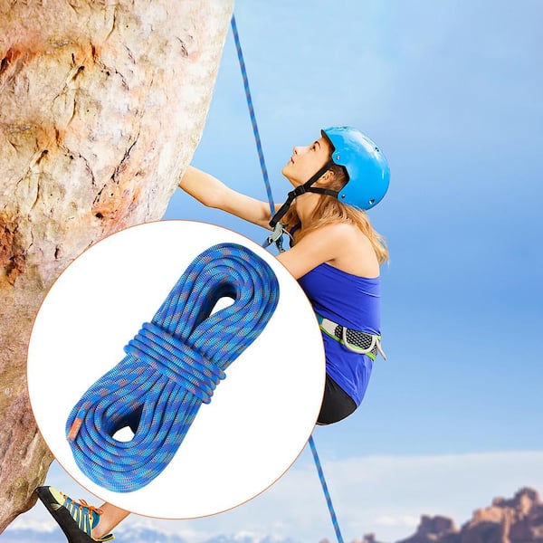 10.2 mm Dynamic Climbing Rope, 40 m, 131 ft. Outdoor Rock Climbing Rope 25 KN Breaking Tension, Stretchable Fiber Rope