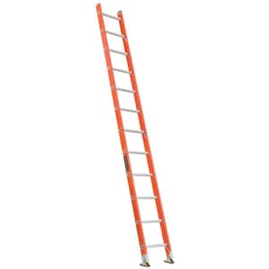 12 ft. Fiberglass Single Ladder with 300 lbs. Load Capacity Type IA Duty Rating